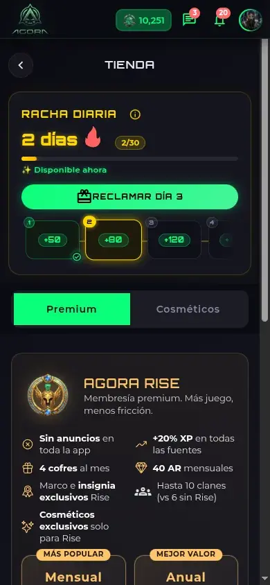 Tienda móvil de Agora